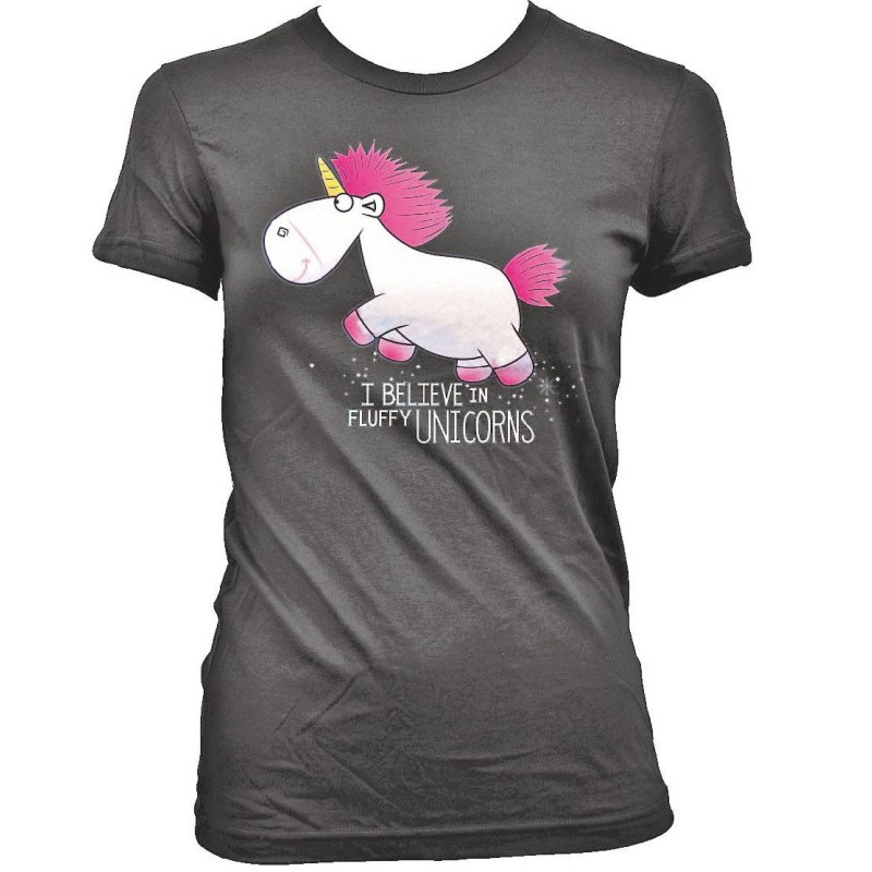Moi, moche et mechant - Moi, moche et mÃÂ©chant T-Shirt femme I Believe in Fluffy Unicorns 