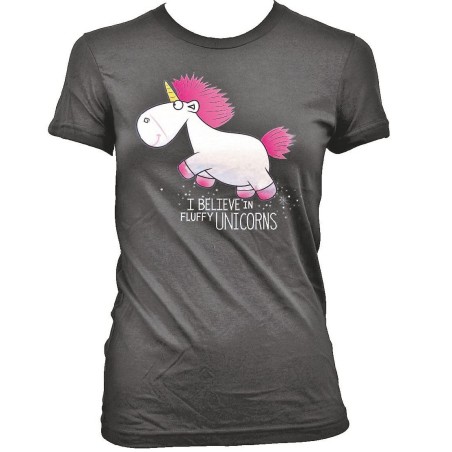 Moi, moche et mechant - Moi, moche et mÃÂ©chant T-Shirt femme I Believe in Fluffy Unicorns 