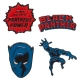Black Panther - Pack 4 badges Enamel Label