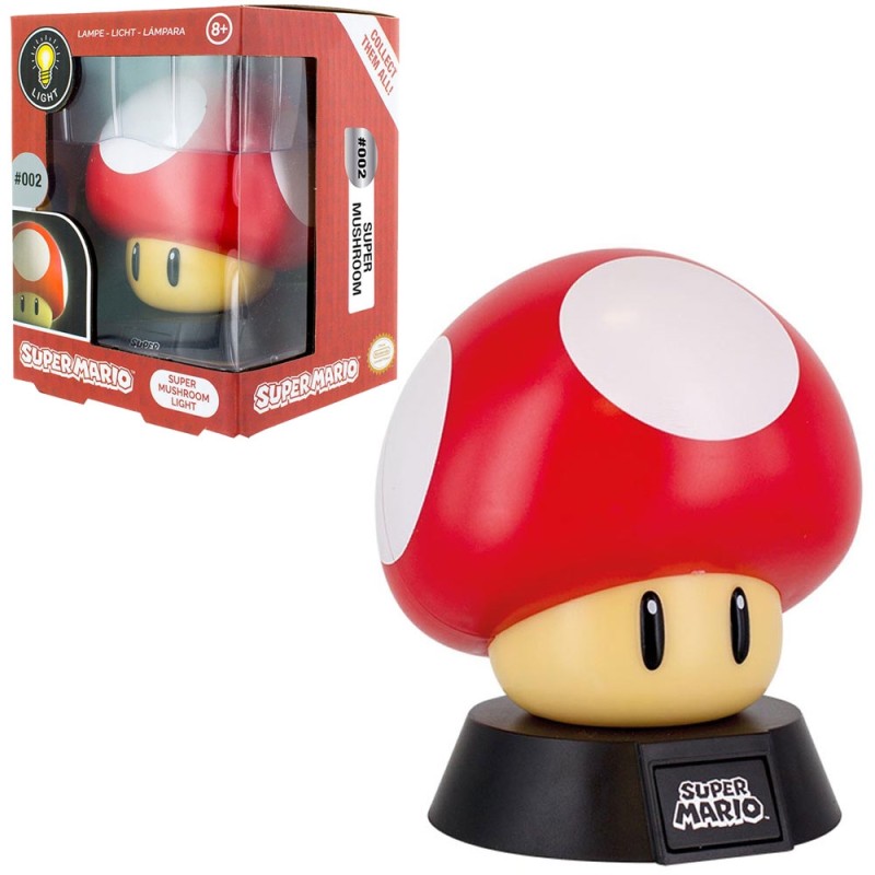 Nintendo - Super Mario veilleuse 3D Mushroom 10 cm