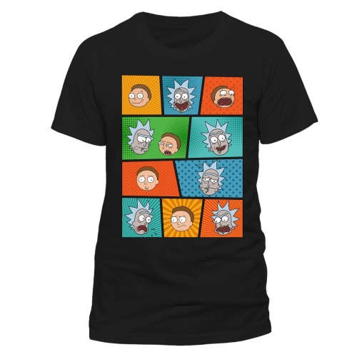 Rick et Morty - T-Shirt Pop Art Faces 