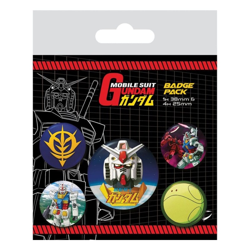 Gundam - Mobile Suit  pack 5 badges Intergalactic