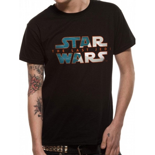 Star Wars Episode VIII - T-Shirt Blue Print Logo Mask 