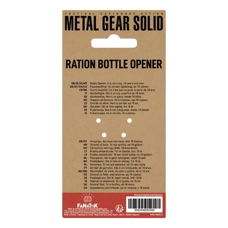 Metal Gear Solid - Décapsuleur Solid Ration 8 cm