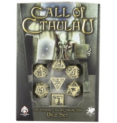 Lovecraft Call of Cthulhu - Pack dés Lovecraft Call of Cthulhu beige & noir
