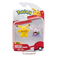 Pokémon - Pack 2 figurines Battle Figure Pack Pikachu & Mucuscule 5 cm