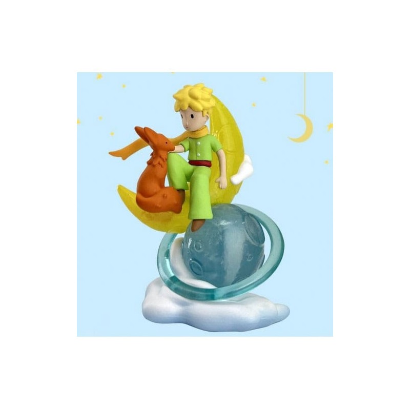 Le Petit Prince - Figurine  et le renard sur la lune 8 cm