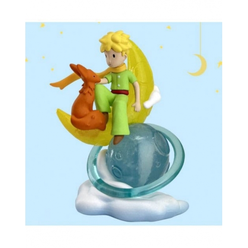 Le Petit Prince - Figurine Le Petit Prince et le renard sur la lune 8 cm