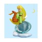 Le Petit Prince - Figurine  et le renard sur la lune 8 cm
