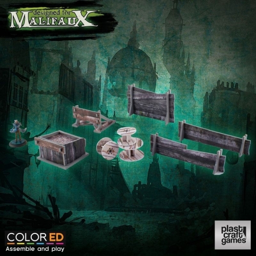 Malifaux ColorED - Maquette pour jeu de figurines 32 mm Railway Prop Set