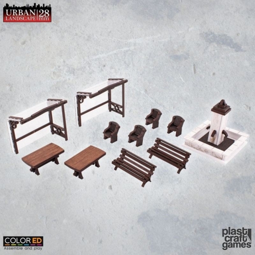 Urban Landscape ColorED - Maquette pour jeu de figurines 28 mm Urban Furniture