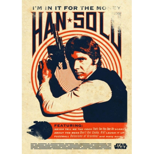 Star Wars - Poster en métal  Legends Han Solo 10 x 14 cm