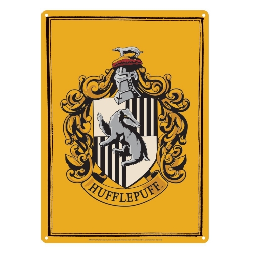 Harry Potter - Panneau métal Hufflepuff 21 x 15 cm