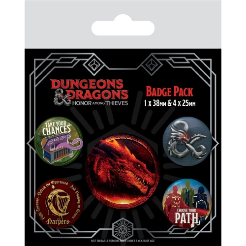 Dungeons & Dragons - Pack 5 badges Movie Dungeons & Dragons