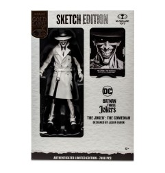 Batman: Three Jokers DC Multiverse - Figurine The Joker: The Comedian Sketch Edition (Gold Label) 18 cm