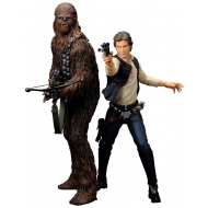 Star Wars - Pack 2 statuettes ARTFX+ Han Solo & Chewbacca 18 cm
