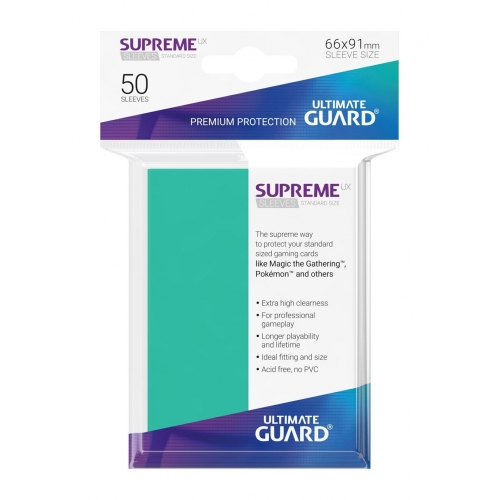 Ultimate Guard - 50 pochettes Supreme UX Sleeves taille standard Turquoise