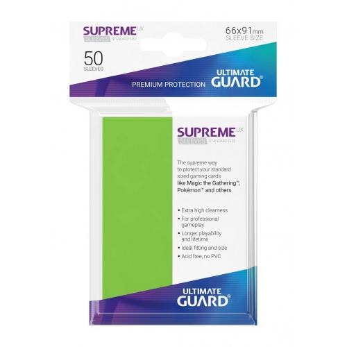 Ultimate Guard - 50 pochettes Supreme UX Sleeves taille standard Vert Clair