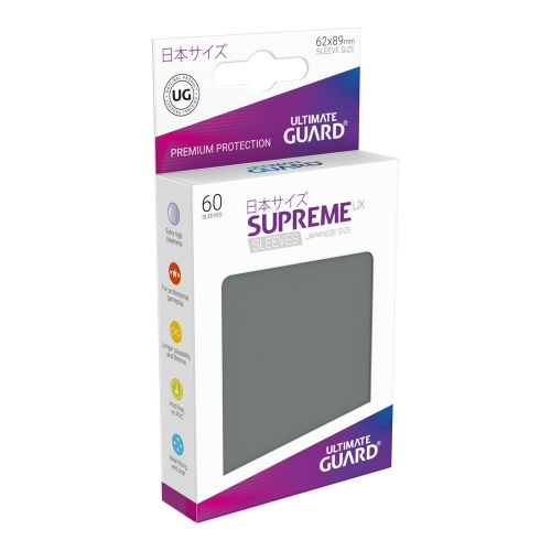 Ultimate Guard - 60 pochettes Supreme UX Sleeves format japonais Gris Fonce