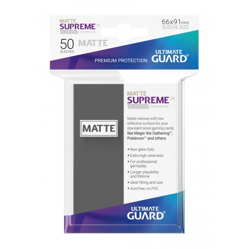 Ultimate Guard - 50 pochettes Supreme UX Sleeves taille standard Gris Fonce Mat