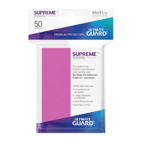 Ultimate Guard - 50 pochettes Supreme UX Sleeves taille standard Rose