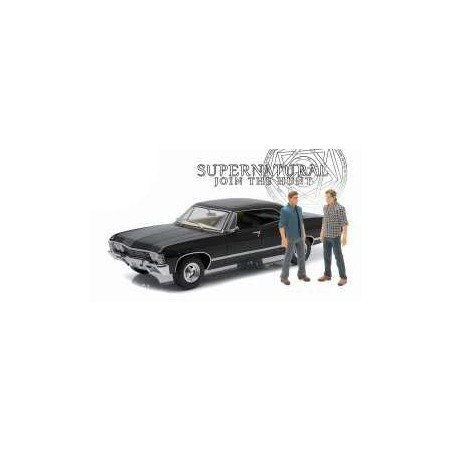 Supernatural - 1967 Chevrolet Impala Sport Sedan 1/18 metal avec 2 figurines