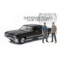 Supernatural - Réplique 1/18 métal Chevrolet Impala Sport Sedan 1967 avec 2 figurines