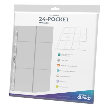 Ultimate Guard - 24-Pocket QuadRow Pages Side-Loading Transparent (10)