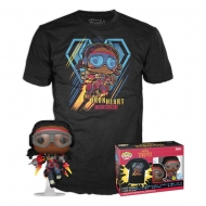 Black Panther Legacy - Set figurine et T-Shirt POP! & Tee Ironheart MK1 (GW)