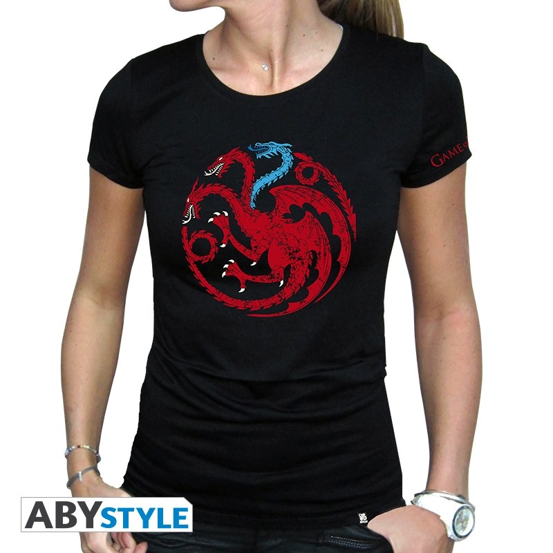 Game Of Thrones - Tshirt Targaryen Viserion femme MC black - basic Game Of Thrones - Tshirt Targaryen Viserion femme MC black - basic