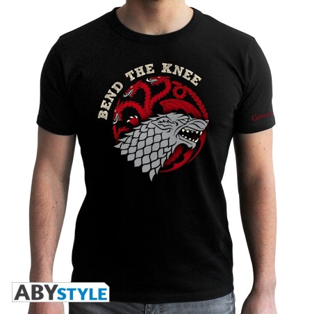 Game Of Thrones - Tshirt Bend the Knee - homme MC black - new fit