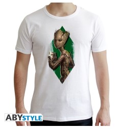 Marvel - Tshirt Groot Ado homme MC white - new fit
