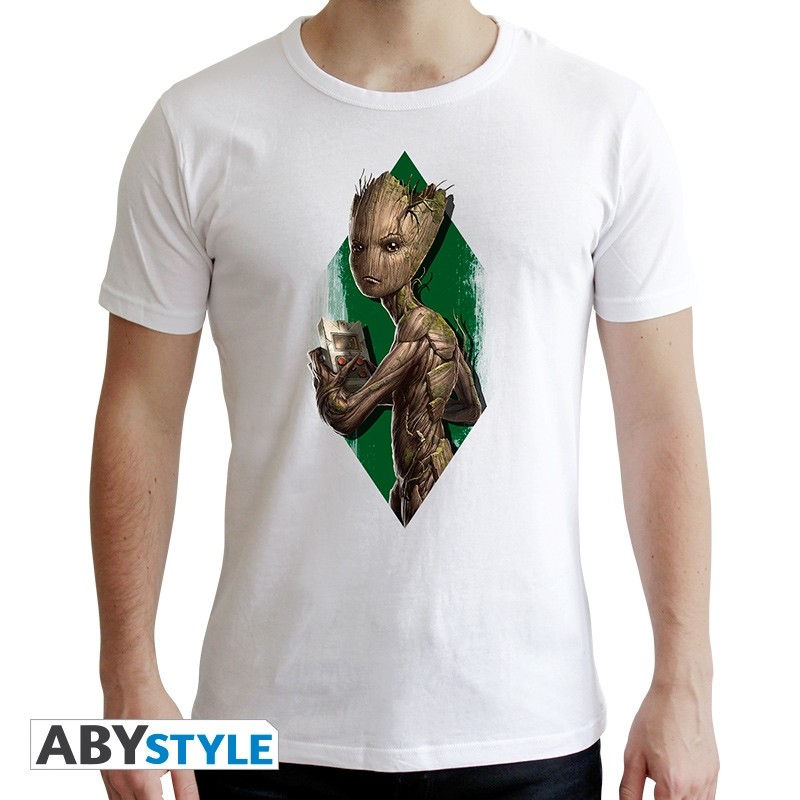 Marvel - Tshirt Groot Ado homme MC white - new fit