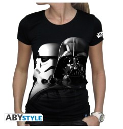 Star Wars - Tshirt Vador-Troopers femme MC black - basic