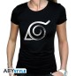 Naruto Shippuden - Tshirt Konoha femme MC black - basic