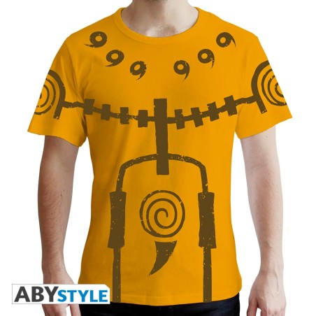 Naruto Shippuden - Tshirt Chakra Mode homme MC jaune - premium