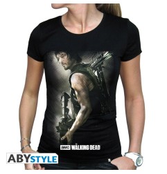 The Walking Dead - Tshirt Daryl Arbalète femme MC black - basic
