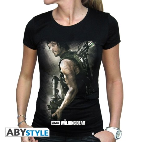 The Walking Dead - Tshirt Daryl Arbalète femme MC black - basic