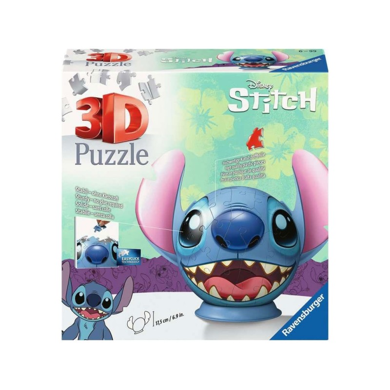 Disney - Lilo & Stitch puzzle 3D balle avec oreilles Stitch (77 pièces)