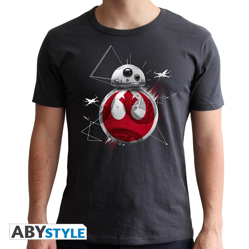 Star Wars - Tshirt BB8 E8 homme MC dark grey  - new fit