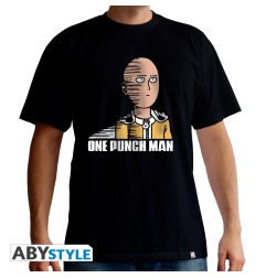 One Punch Man - Tshirt Saitama Fun homme MC black - basic