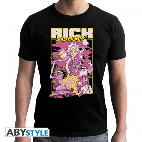 Rick And Morty - T-shirt Film homme MC black- new fit