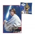 Star Wars - Set coussin & couverture polaire Luke Skywalker & C-3PO & R2-D2