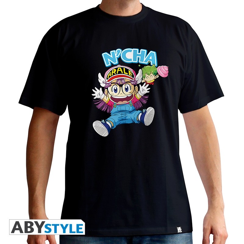 Dr Slump - Tshirt Arale & Gacchan homme MC black - basic