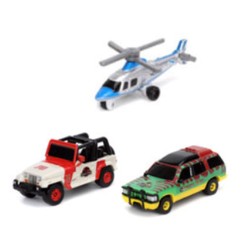 Jurassic Park - Jurassic World pack 3 mini véhicules Diecast Nano Halloywood Cars