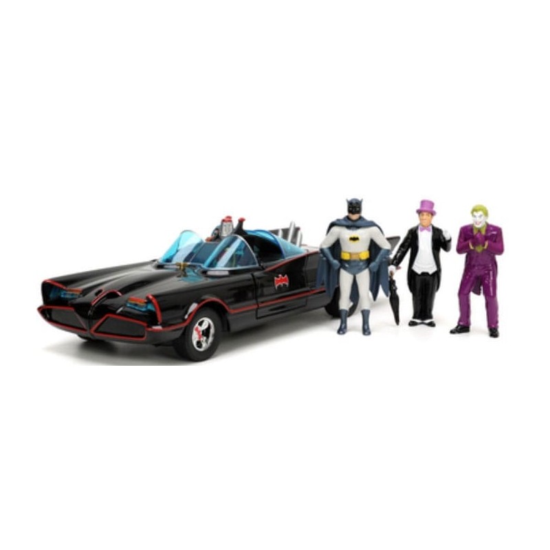 DC Comics - Véhicule 1/24 Batman 1966 Classic Batmobile Deluxe