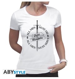Game Of Thrones - Tshirt Valar Morghulis femme MC white - basic*