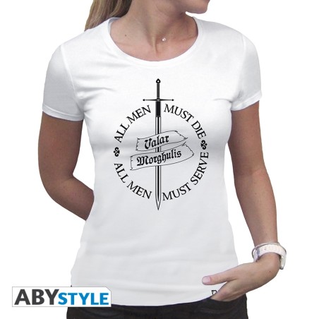 Game Of Thrones - Tshirt Valar Morghulis femme MC white - basic*