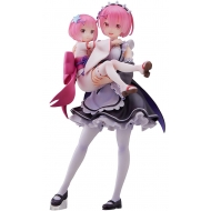 Re:Zero Starting Life in Another World - Statuette 1/7 Ram & Childhood Ram 23 cm