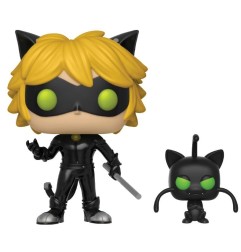 Miraculous - , les aventures de Ladybug et Chat Noir POP! Animation Vinyl figurine Cat Noir & Plagg 9cm